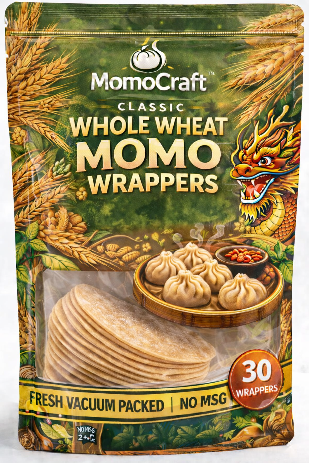 organic wheat wrappers (minimally processed)